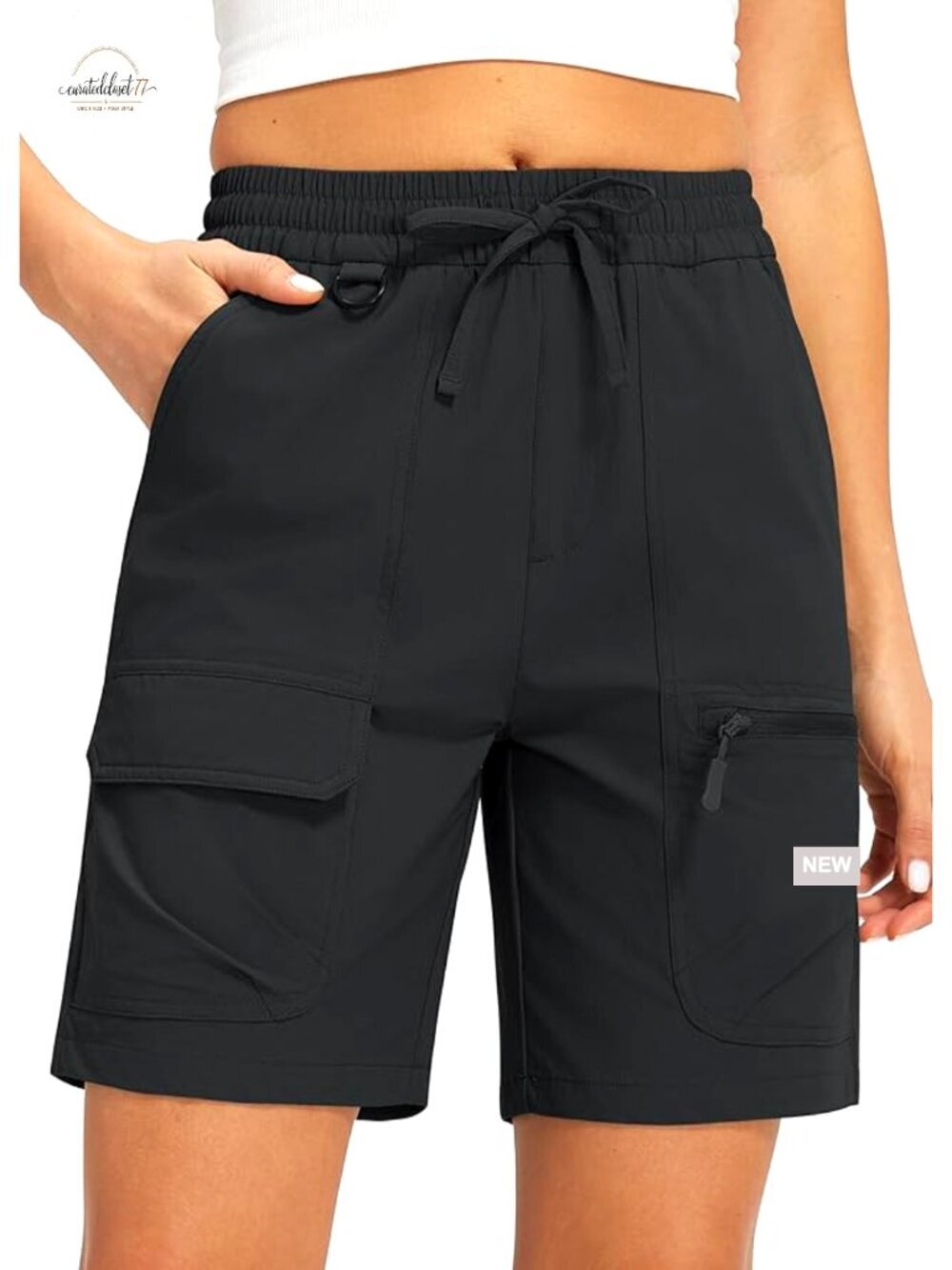 Women's Hiking Cargo Shorts Quick Dry Water Resistant Lightweight UPF 50+